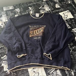 oversized grandpa crew neck